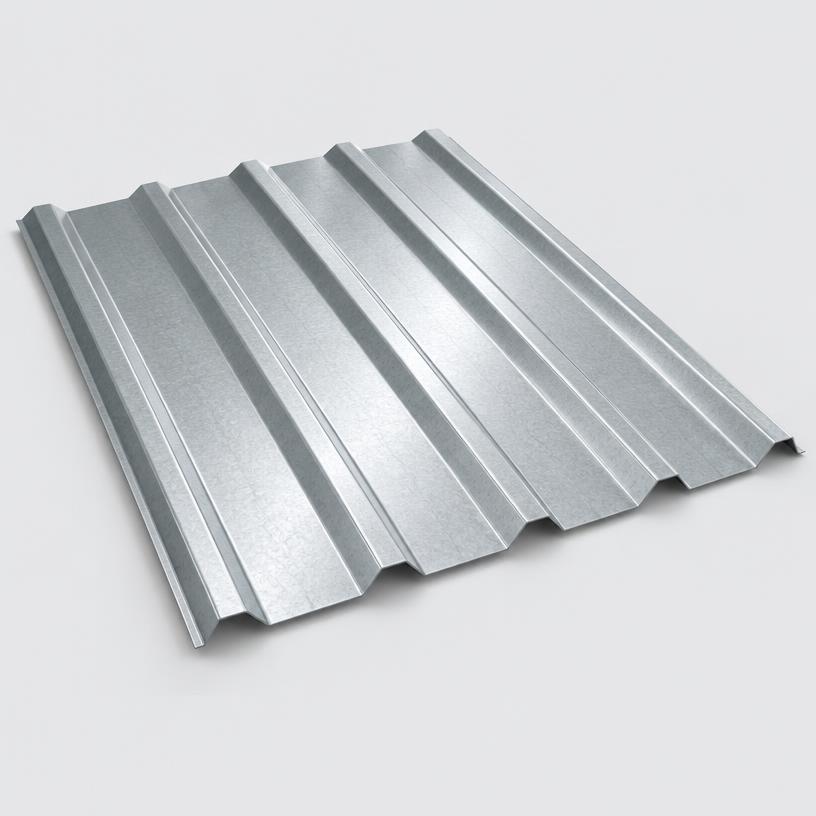 Plancha de Aluzinc natural perfil trapezoidal TR4